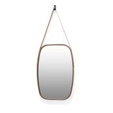 Espelho Retangular Moldura De Plastíco Rosê 65x43,5 Cm