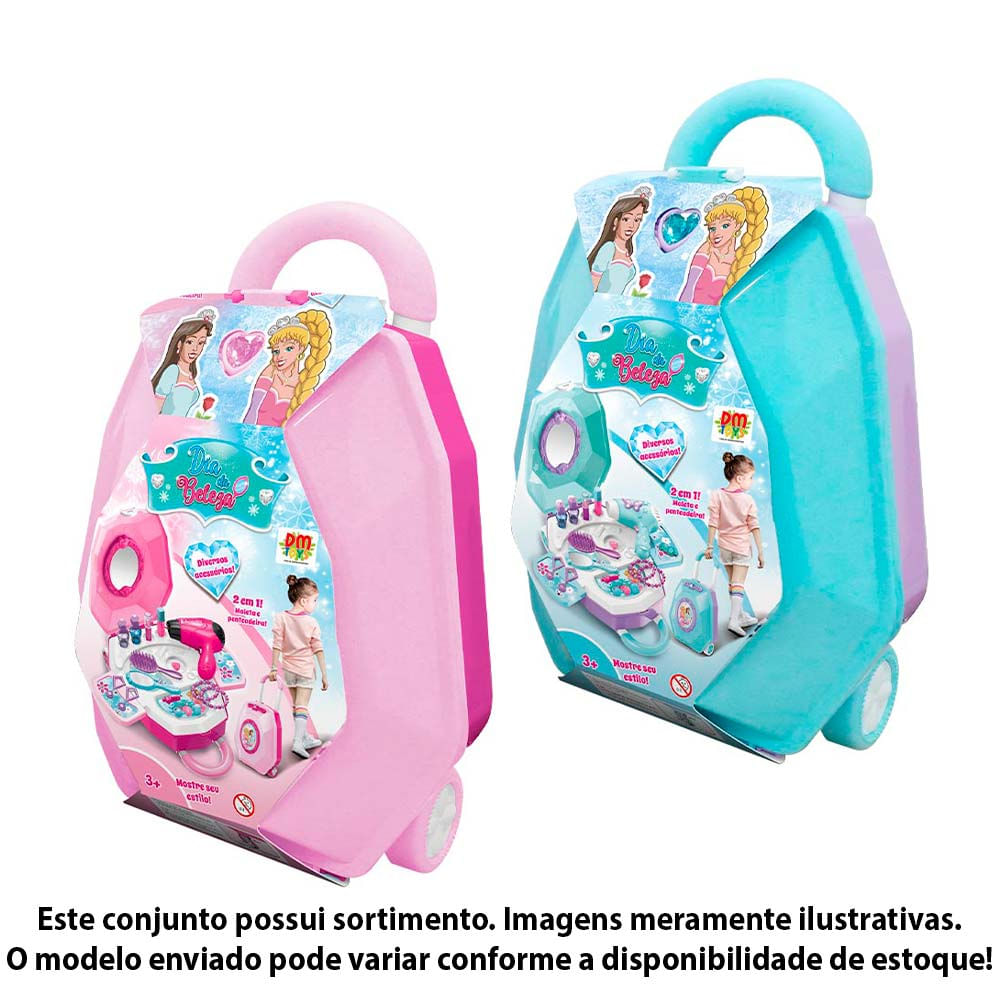 Kit Maquiagem Infantil 2 Em 1 Dia Da Beleza Sortido Dm Toys