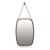 Espelho Retangular Moldura De Plastíco Caramelo 65x43,5 Cm