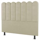 Cabeceira Cama Box Casal Queen Size Lana 160cm Sintético Bege - Desk Design