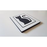 Quadro Decorativo Gato Preto 21x27