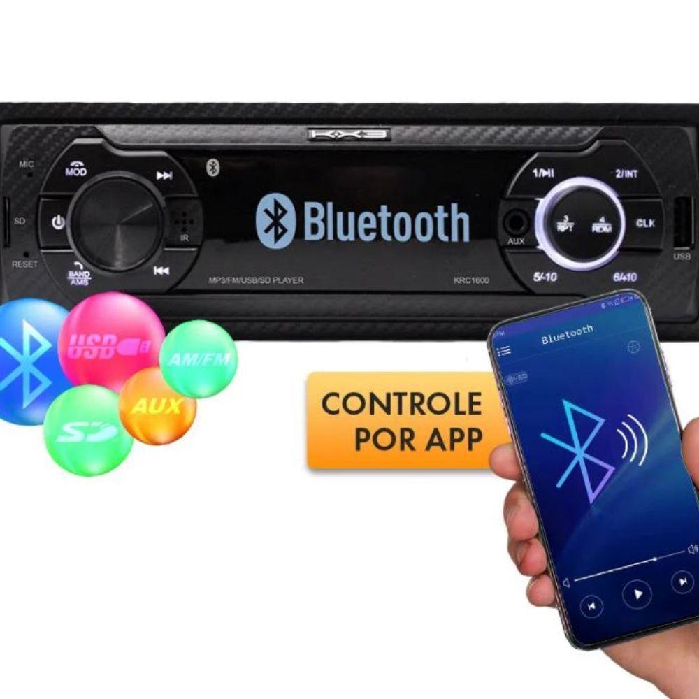 Rádio Som Automotivo Krc C/ Usb &amp; Bluetooth