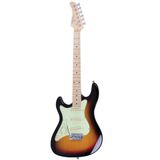 Guitarra Canhota Strato Strinberg Sts100 Sb Lh Sunburst