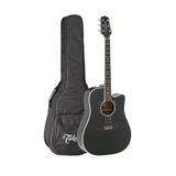 Violão Takamine Aço Eletrico Gd34ce Blk Black Com Bag