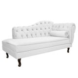 Diva Recamier Diana 130cm Lado Esquerdo Corano - Amarena Móveis Cor Branco