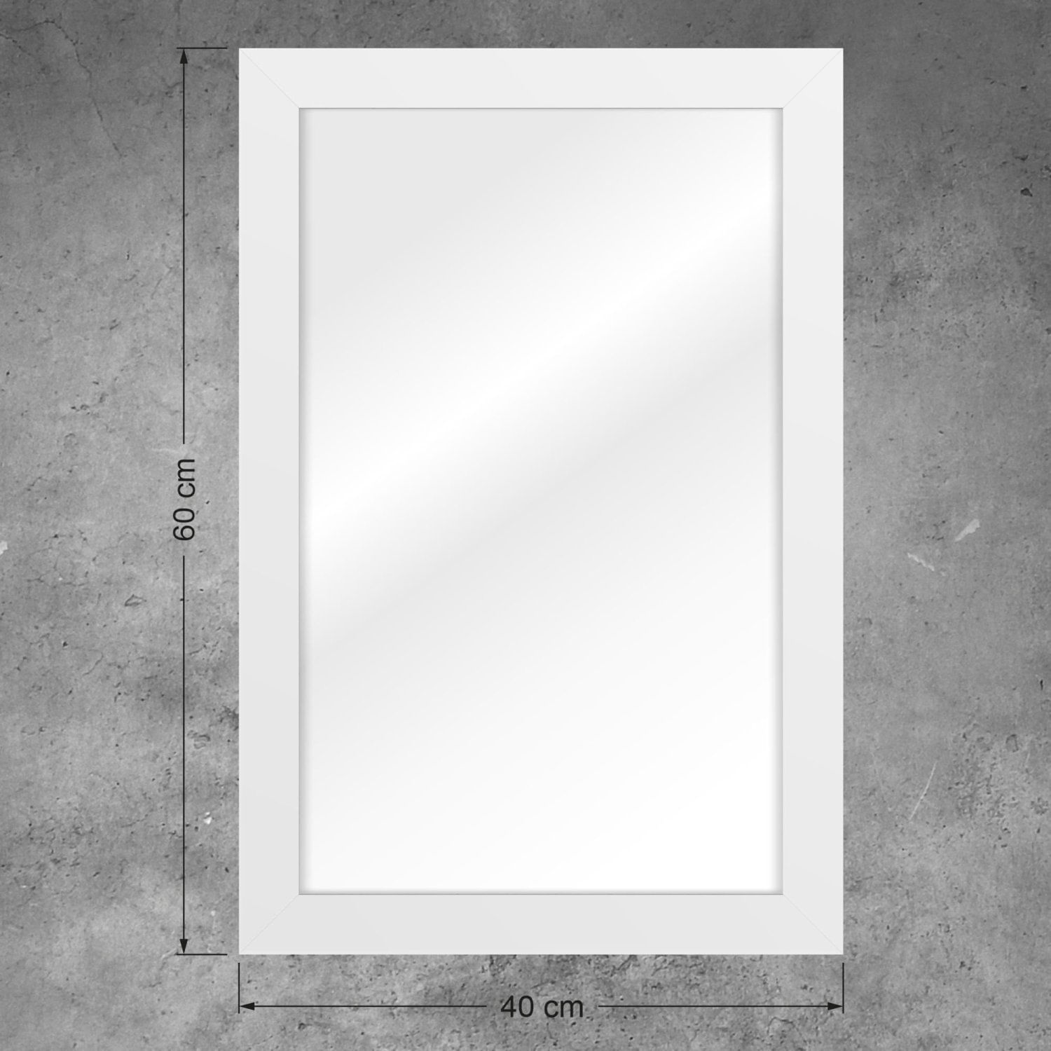 Espelho Decorativo Simple 40x60cm Tropical Artes Branco