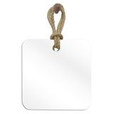 Espelho Decorativo Hole Alça Sisal Natural 40x40 Cm
