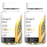 Kit 2x Ômega 3 Neuro Meg-3 20% Epa / 50% Dha 60 Softgels