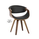 Cadeira De Jantar Nicole Base Giratoria Pu Preta Rivatti