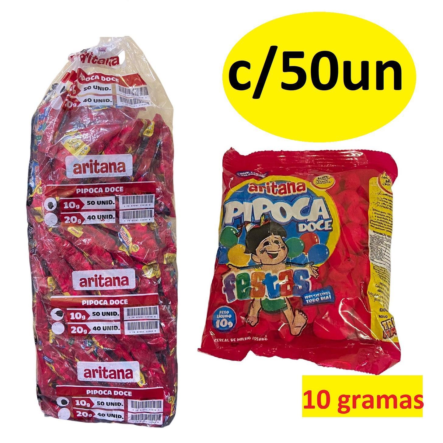 Fardo de Mini Pipoca com 50 Unidades de 10g Aritana