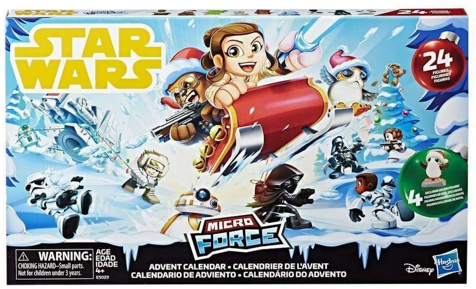 Calendário Do Advento Micro Force Star Wars Com 24 Mini Figuras Surpresa Colecionáveis.