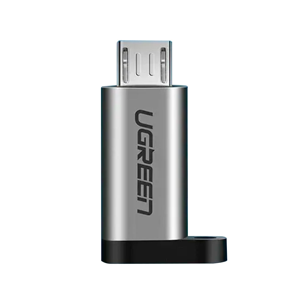 Adaptador Ugreen Us282 Micro Usb Para Micro Usb Tipo C Velocidade De Até 5 Gbps Com Cordinha / No Brasil