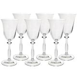 Conjunto De Taças Para Vinho Branco Bohemia Angela Em Cristal Ecológico 185ml 6 Peças