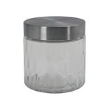 Pote Bolhas 800ml De Vidro Com Tampa Inox Redondo - Mozcada