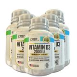 Vitamina D3 Caps 2000ui 500mg 60 Cápsulas Kit Com 5 Potes