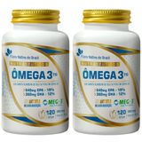 Kit 2x Ômega 3 Tg 18% Epa / 12% Dha 1000mg 120 Cápsulas