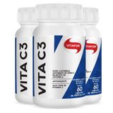 Kit Com 3 Vita C3 - Vitamina C Vitafor Com 60 Cápsulas