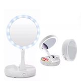 Espelho Dobrável Led Portável Maquiagem Zoom 10x Oferta