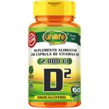 Vitamina D2 Ergocalciferol 60 Cápsulas De 470mg