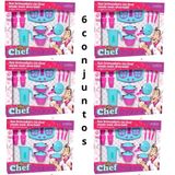 Kit 6 Conjuntos Acessórios Cozinha Infantil Big Chef Mielle