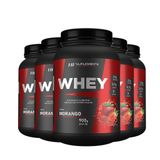 5x Whey Protein De Morango 900g Hf Suplements