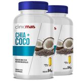 Kit 2 Óleo De Chia +óleo De Coco 1000mg Chá Mais 60 Cápsulas