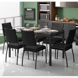 Mesa de Jantar Fabone Alexa com 6 Cadeiras Dora