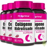 Kit 4 Potes Colágeno Hidrolisado Supreme + Vitaminas 90cps