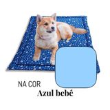 Colchonete Cama Pet Porte Médio 80x60 Impermeável - Azul