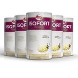 Kit 5 Whey Protein Isolado Isofort Beauty 450g Baunilha