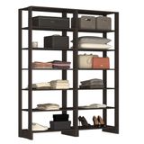 Guarda Roupa Closet 2 Peças 12 Prateleiras Yes Nova Mobile Grafite Intenso