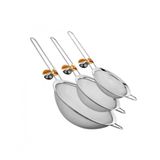 Kit Peneiras Em Aço Inox 12, 14 E 20cm - Origina Line