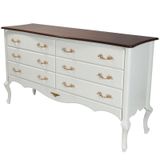 Cômoda Decorativa Beethoven Com 6 Gavetas Branco Imbuía
