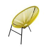Cadeira para Jardim Circular Ratam Sintético Caribe Famais Amarelo / Preto