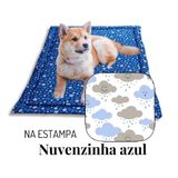 Colchonete Pet P Cães E Gatos 60x40 100% Pvc - Nuvem Azul