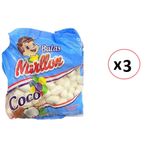 Bala De Coco Tradicional Sem Recheio Kit 3 Pacotes De 600gr