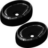 Kit 02 Cubas De Apoio Banheiro Lavabo C01 O39 Preto