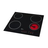 Cooktop 4q Elétrico Mesa Vitrocerâmica Touch 220v Fischer Preto