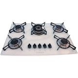 Fogão Cooktop 5 Bocas Tripla Chama Safanelli Branco Bivolt