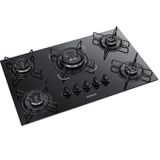 Cooktop 5 Bocas Essencial Á Gás Tripla Chama Bivolt Itatiaia Preto Preto