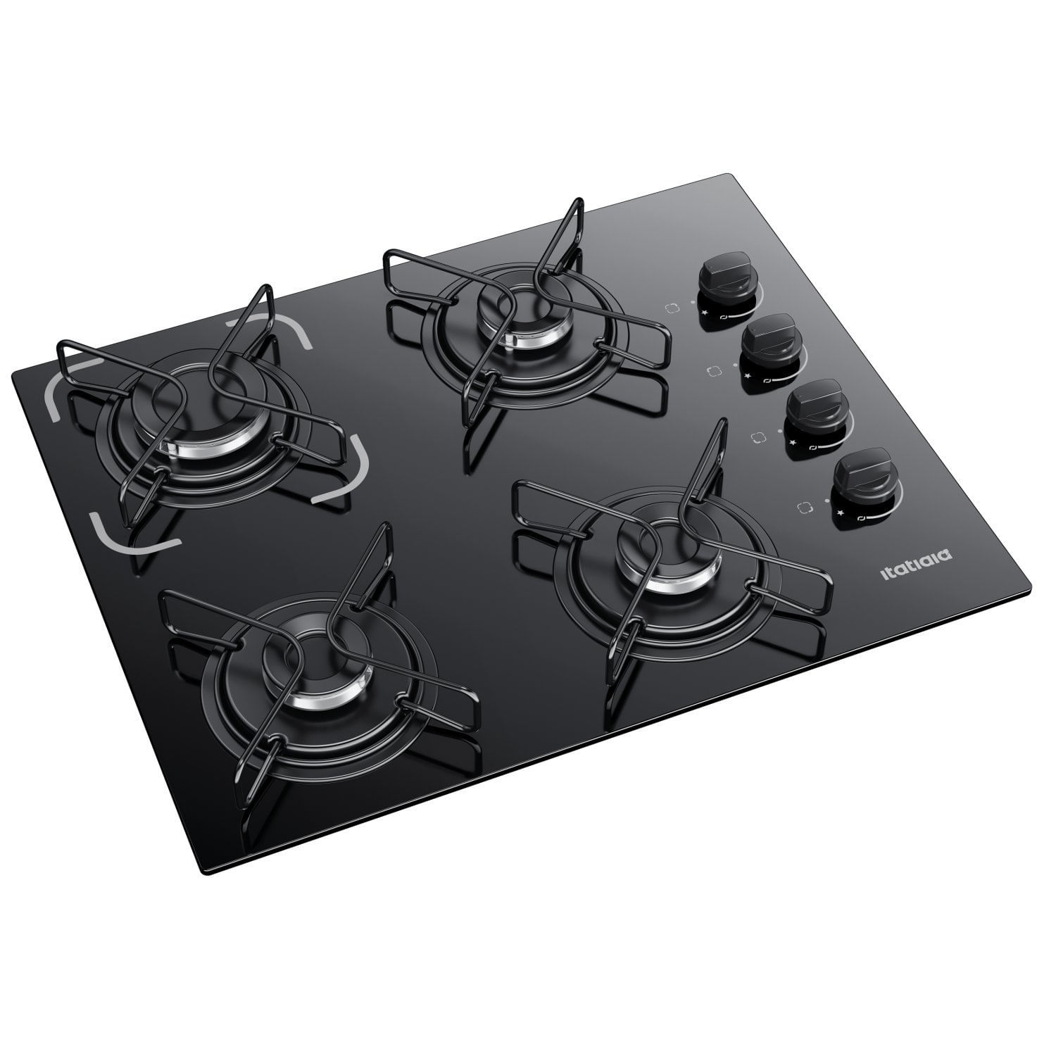 Cooktop 4 Bocas Essencial Á Gás Bivolt Itatiaia Preto Preto