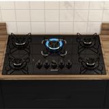 Cooktop 5 Bocas Essencial Á Gás Bivolt Itatiaia Preto Preto