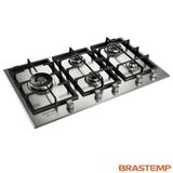 Cooktop Ã€ GÃ¡s De 5 Bocas Brastemp Com Acendimento SuperautomÃ¡tico Gourmand Inox - Bdk90drbna