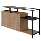Buffet Para Sala De Jantar 2 Portas Pés Metálicos Dinâmico Hanover/preto - Artesano