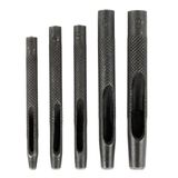 Kit Vazador Furador Couro Cinto Borracha 5 Pcs Profissional