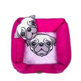 Caminha Pet Raças 60x60 Porte Pequeno Com Zíper - Pug Pink