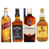 Kit Jack Daniels + Red Label + White Horse + Ballantines -1l