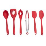 Kit 6 Utensílios Cozinha Silicone Completo Multiuso - Oikos