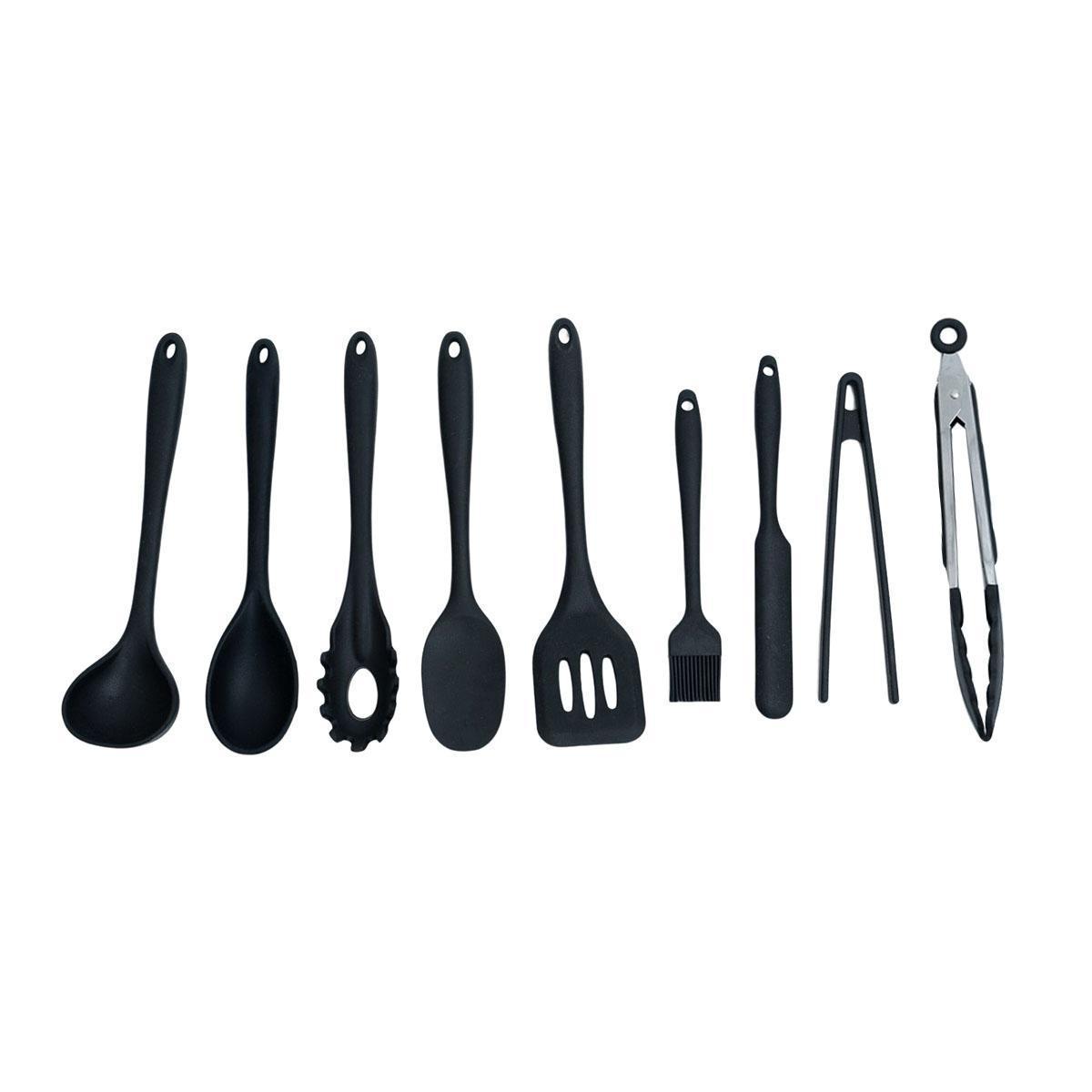 Kit 9 Utensílios Cozinha Silicone Completo Multiuso - Oikos