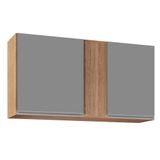 Armário Aéreo 02s Agata 100cm Castanho Cinza